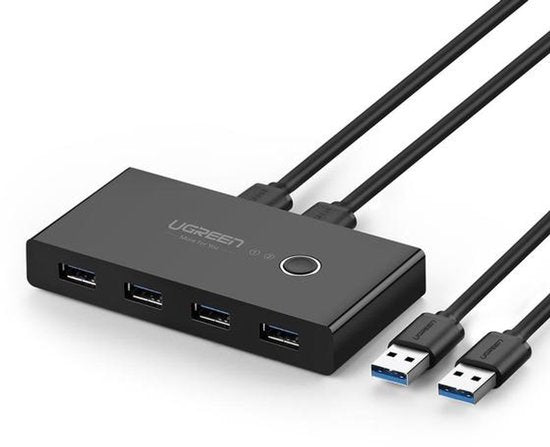 Ugreen sharing switch - USB 3.0 met 4 poorten - Zwart