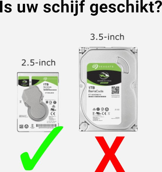 Ugreen externe harde schijf behuizing - 2,5 inch SATA HDD/SSD USB 3.0 - Zwart