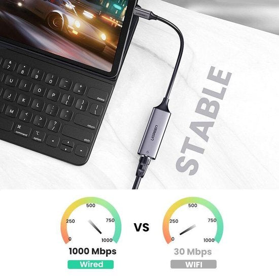 Ugreen USB-C naar ethernet adapter - 1.000 Mbps