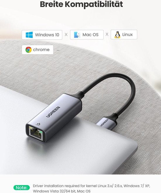 Ugreen netwerkadapter - 1000 Mbit/s