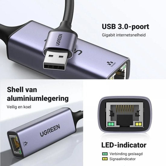 Ugreen netwerkadapter - 1000 Mbit/s