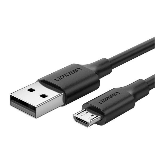 Ugreen USB naar micro USB kabel - 2,4 A - 480 Mbps - 1,5 m - Zwart - US289