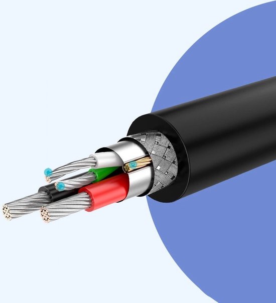 Ugreen USB naar micro USB kabel - 2,4 A - 480 Mbps - 1,5 m - Zwart - US289