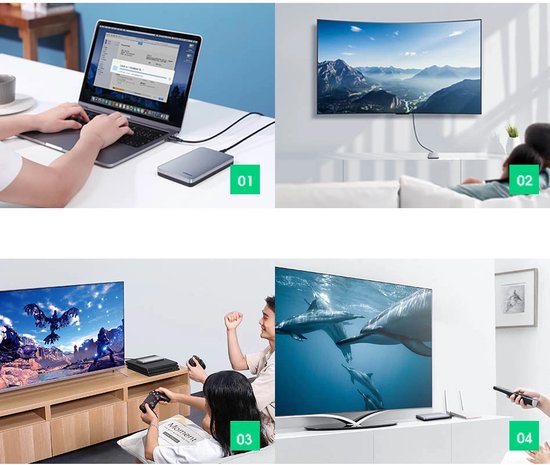 Ugreen externe harde schijf behuizing - USB 3.1 Gen 2 aluminium 2,5 inch SATA HDD/SSD UASP