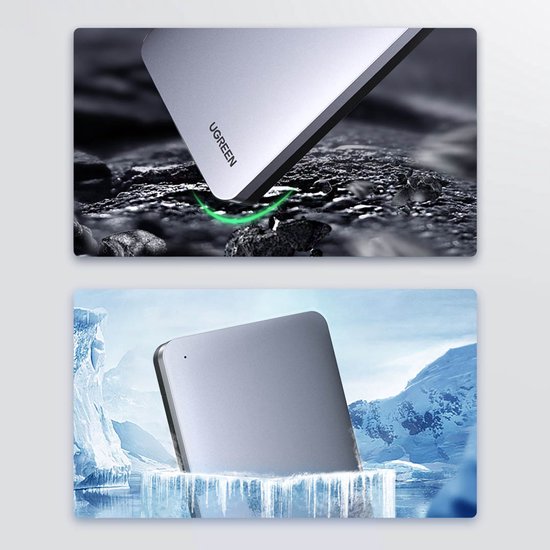 Ugreen externe harde schijf behuizing - USB 3.1 Gen 2 aluminium 2,5 inch SATA HDD/SSD UASP