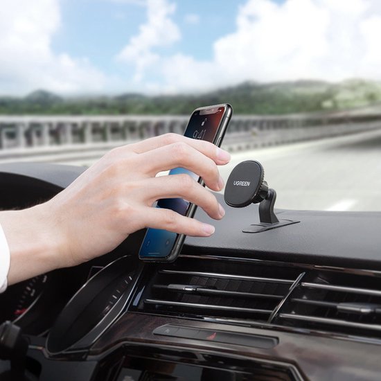 Ugreen magnetische dashboard telefoonhouder auto - Zwart