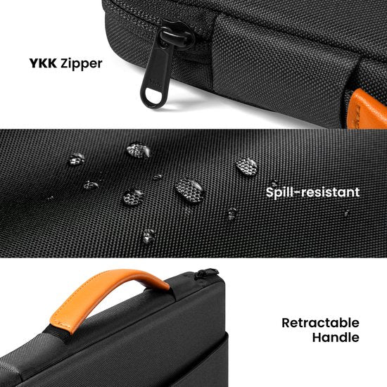 tomtoc Defender-A22 laptop bag - 360 protection - 15.6-16 inch - water-resistant and shock-resistant - with accessory pocket