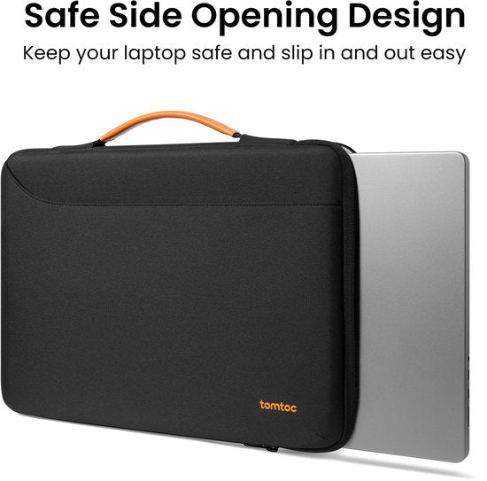 tomtoc Defender-A22 laptop bag - 360 protection - 15.6-16 inch - water-resistant and shock-resistant - with accessory pocket