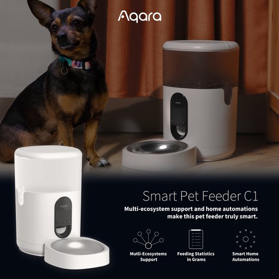 Aqara Pet Feeder C1 automatische voerbak - Zigbee 3.0 - schema en app-bediening - 4 liter