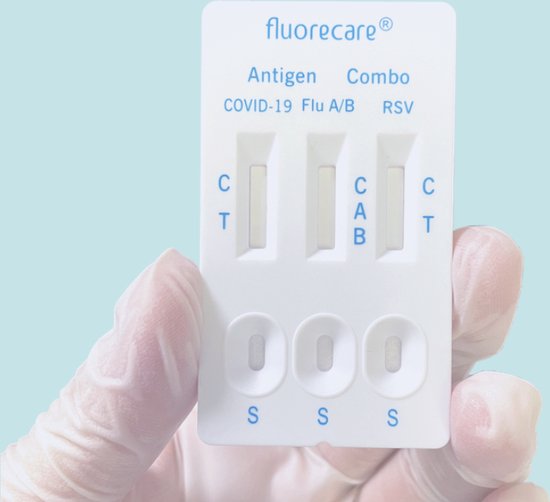 Fluorecare combo test - SARS CoV-2 influenza A/B RSV antigeen - 1 set