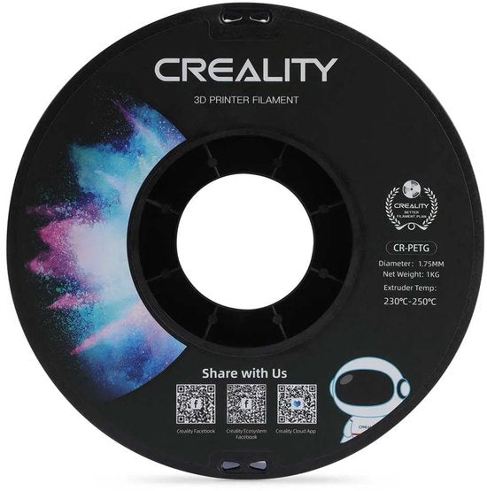 Creality CR-PETG filament - voor 3D-printer - 1 kg - Zwart