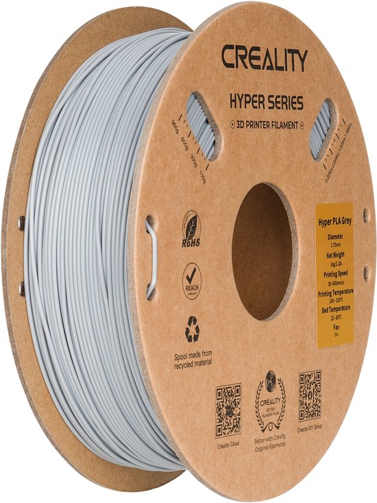 Creality Hyper PLA filament - 1,75 mm - 1 kg - Grijs