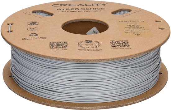 Creality Hyper PLA filament - 1,75 mm - 1 kg - Grijs