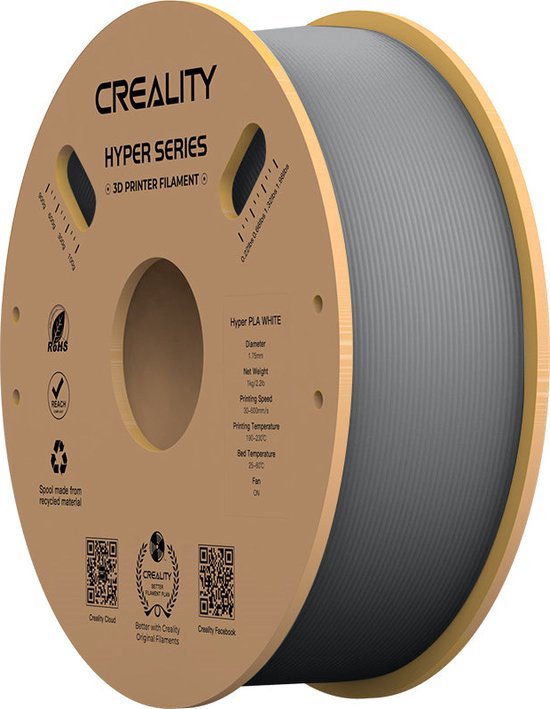 Creality Hyper PLA filament - 1,75 mm - 1 kg - Grijs