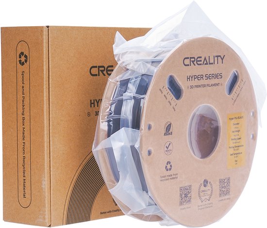 Creality Hyper PLA filament - 1,75 mm - 1 kg - Zwart