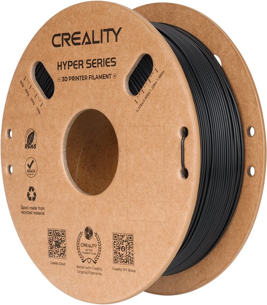 Creality Hyper PLA filament - 1,75 mm - 1 kg - Zwart