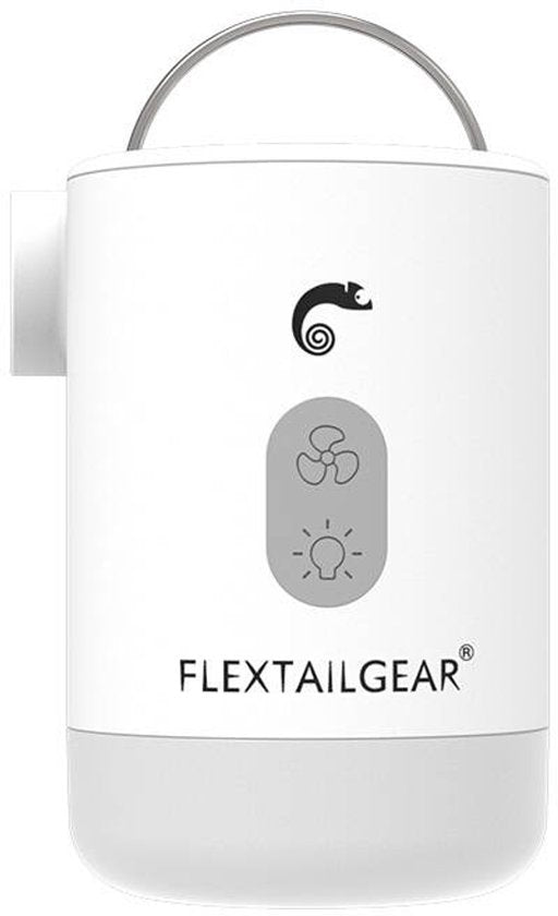 Flextail Gear Max Pump 2 Pro luchtbedpomp - 4-in-1 luchtpomp - lantaarn - vacuümpomp - noodpowerbank - Wit