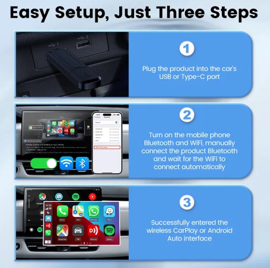CarlinKit Mini SE Pro dongel - 2-in-1 draadloze CarPlay Android Auto