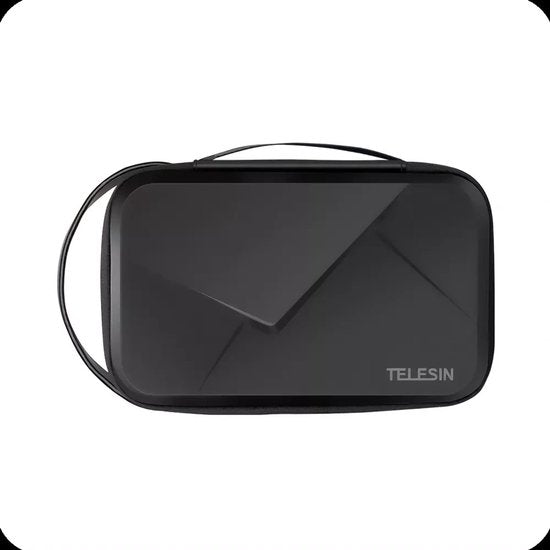 Telesin opbergkoffer - action cam en accessoires - geschikt voor GoPro / DJI Osmo / Insta360 - EVA hardcase spatwaterbestendig - Zwart