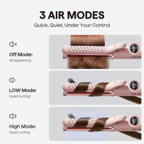 Wavytalk Whirlwind Pro airflow styler en stijltang - 360° cool airflow technologie - 3 standen en 5 temperatuurinstellingen