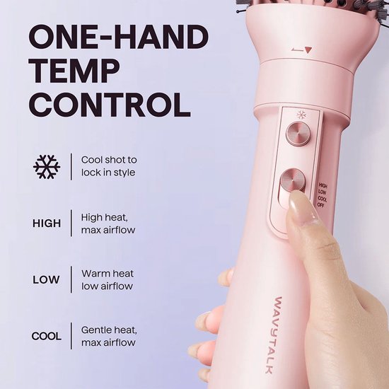 Wavytalk Air Sculpt warmeluchtborstel set 5-in-1 - föhn - styler en krultool - ionische technologie