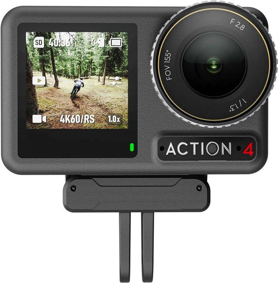 Telesin dual claw mount - magnetisch quick release - geschikt voor DJI Osmo Action 3/4/5 - aluminium - Zwart