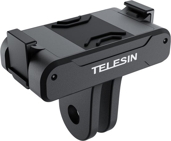 Telesin dual claw mount - magnetisch quick release - geschikt voor DJI Osmo Action 3/4/5 - aluminium - Zwart