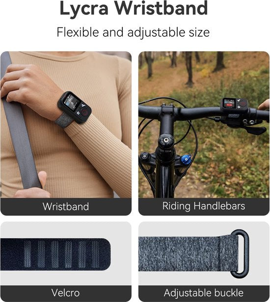 Telesin V2 Bluetooth afstandsbediening - voor GoPro 13/12/11/10/9/8/MAX & smartphone - waterbestendig 80 m bereik - Zwart