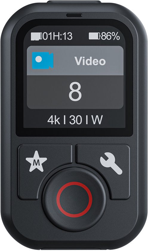 Telesin V2 Bluetooth afstandsbediening - voor GoPro 13/12/11/10/9/8/MAX & smartphone - waterbestendig 80 m bereik - Zwart