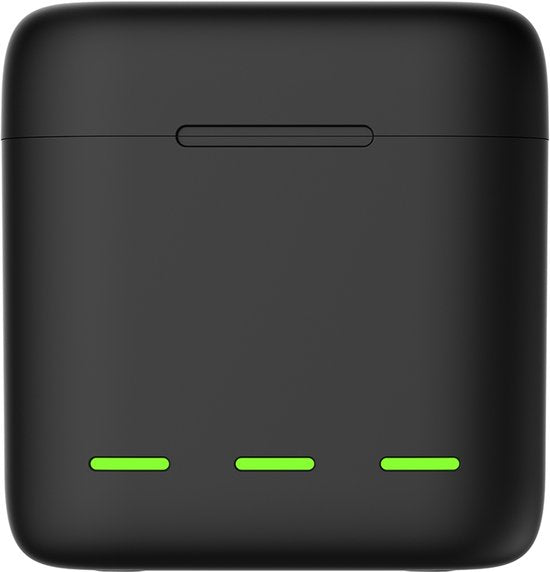 Telesin batterij oplaadbox - GoPro Hero 13 - 3 batterijen en 2 micro-SD kaarten - LED indicatie - Zwart
