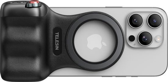 Telesin Fun Shot Magnetic Grip 2 cameragreep - MagSafe bluetooth afstandsbediening - universeel - Zwart