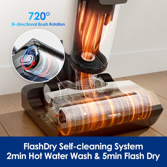 Tineco Floor One S6 Flashdry Pet vloerreiniger - draadloos - 35 min accuduur