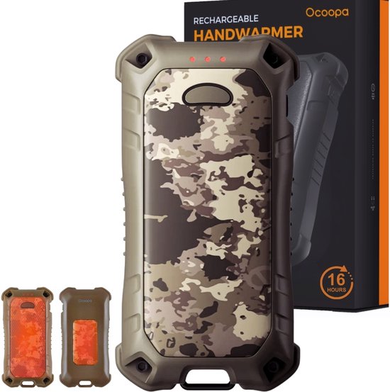 Ocoopa XTR handwarmer - 3-in-1 oplaadbaar - met powerbank en zaklamp - 10.000 mAh - IP56