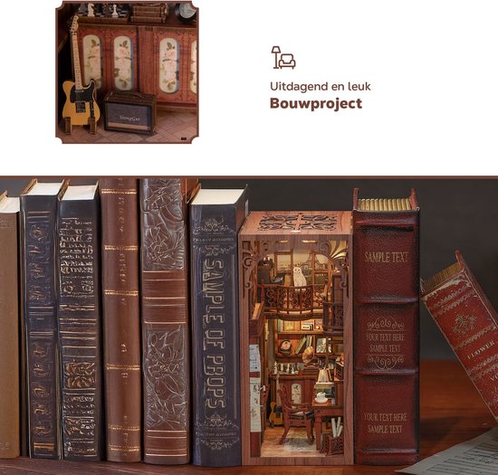 CuteBee Book Nook bouwpakket - The Secret Rhythm - houten 3D puzzel