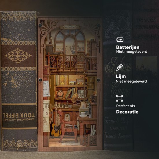 CuteBee Book Nook bouwpakket - The Secret Rhythm - houten 3D puzzel