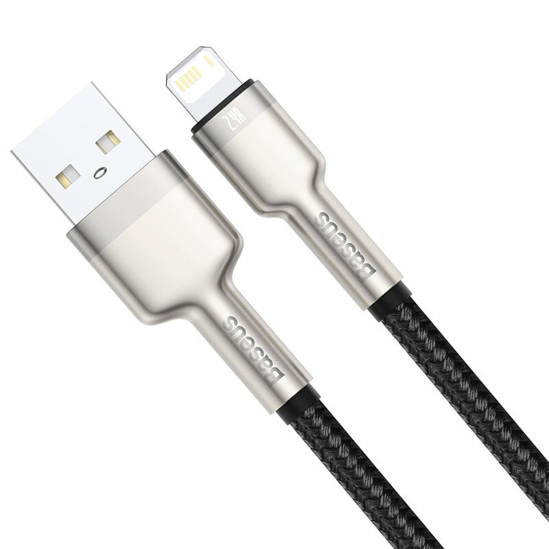 Baseus Cafule Series USB naar Lightning Kabel - Metaal - 2 meter - Zwart