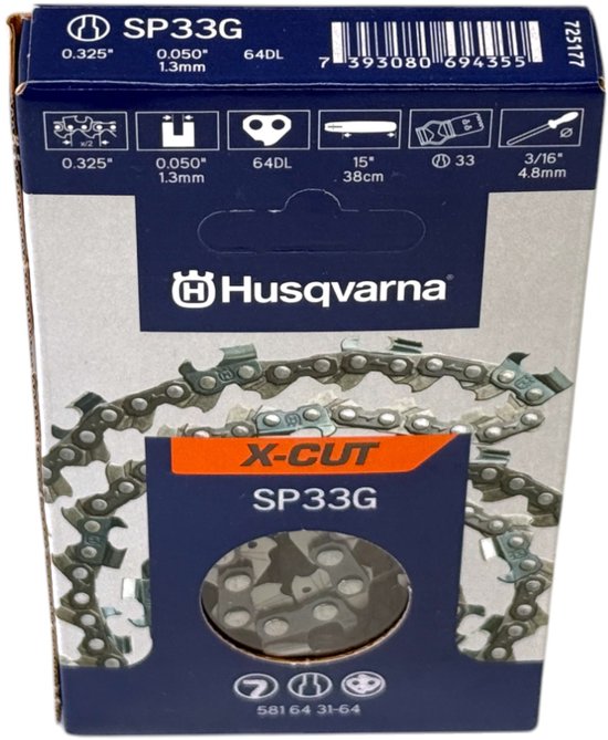 Kette H30 zaagketting - 38 cm - .325 HM 1,3 mm - 64 tanden