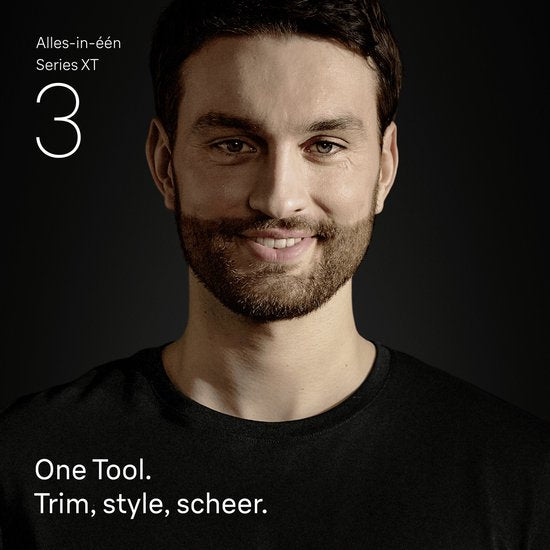 Braun All-in-One Series X XT3200 stylingset - 7 tools - 4D Flex scheerblad - Zwart