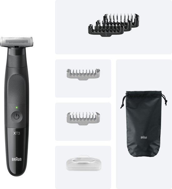 Braun All-in-One Series X XT3200 stylingset - 7 tools - 4D Flex scheerblad - Zwart