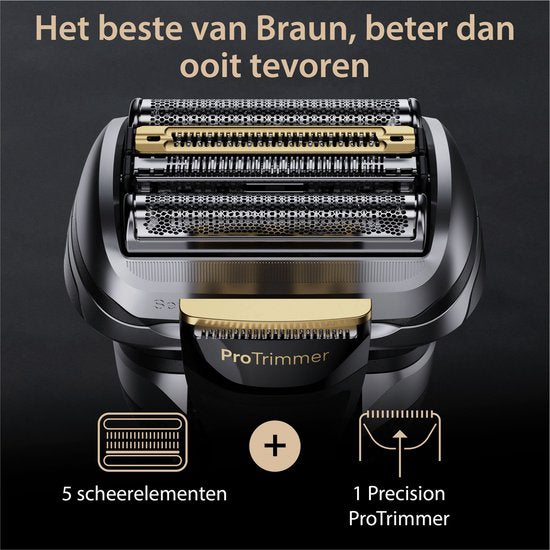 Braun Series 9 Pro+ 9510s scheerapparaat - elektrisch wet & dry - oplaadstandaard - Zwart