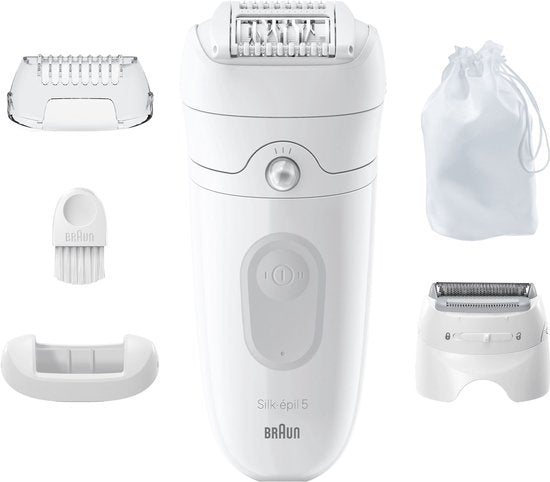 Braun Silk·épil 5 epilator - met ladyshave opzetstuk - type 5-041 - Wit/grijs