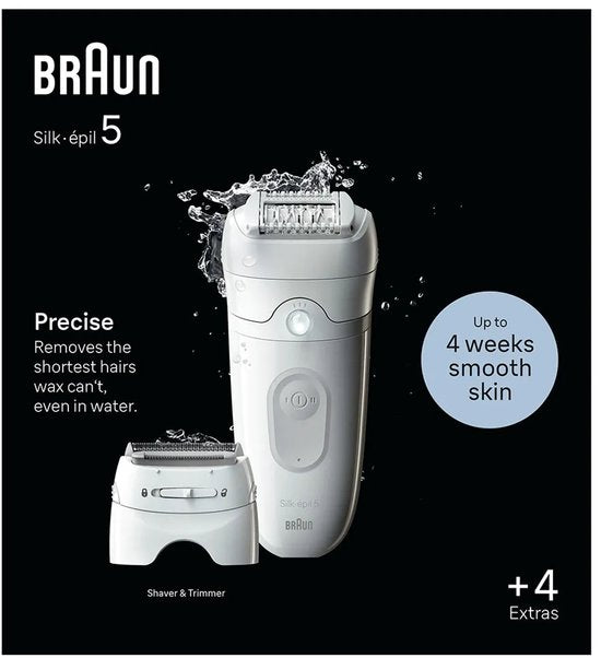 Braun Silk·épil 5 epilator - met ladyshave opzetstuk - type 5-041 - Wit/grijs
