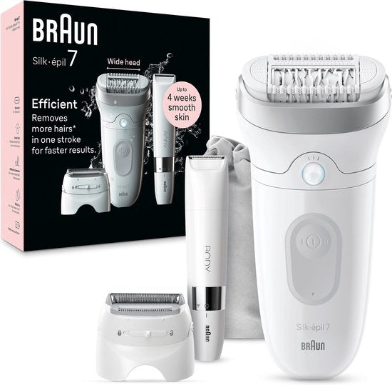 Braun Silk·épil 7 epilator - met ladyshave opzetstuk - type 7-441 - Wit/zilver