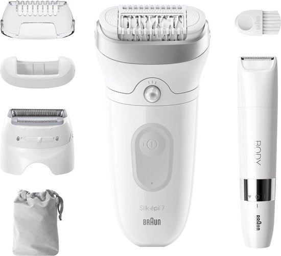Braun Silk·épil 7 epilator - met ladyshave opzetstuk - type 7-441 - Wit/zilver