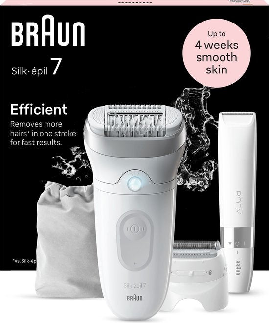 Braun Silk·épil 7 epilator - met ladyshave opzetstuk - type 7-441 - Wit/zilver