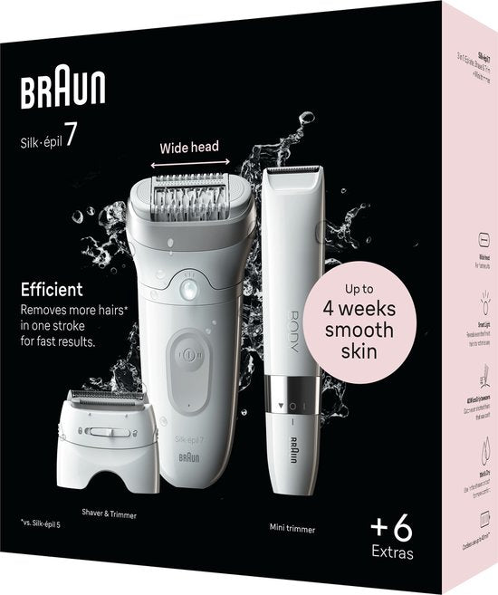 Braun Silk·épil 7 epilator - met ladyshave opzetstuk - type 7-441 - Wit/zilver