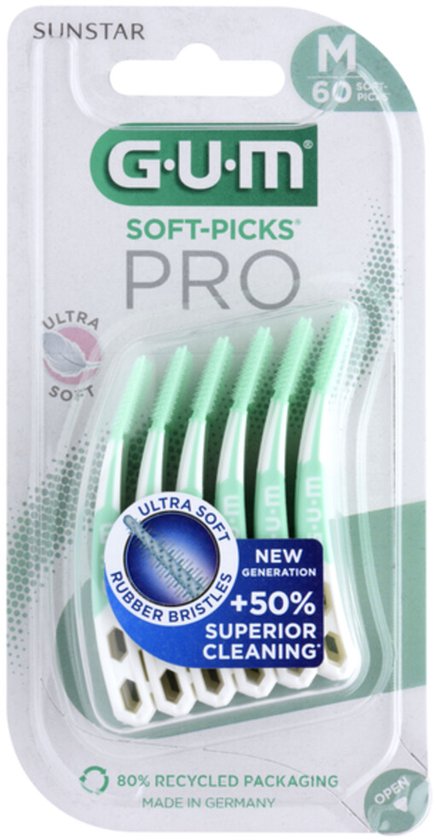 GUM Soft Picks Pro ragers - medium - 60 stuks
