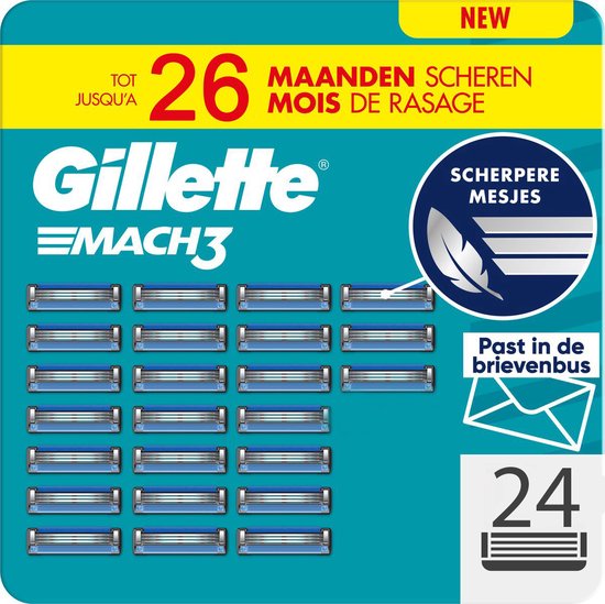 Gillette Mach3 scheermesjes - navulmesjes - set van 24
