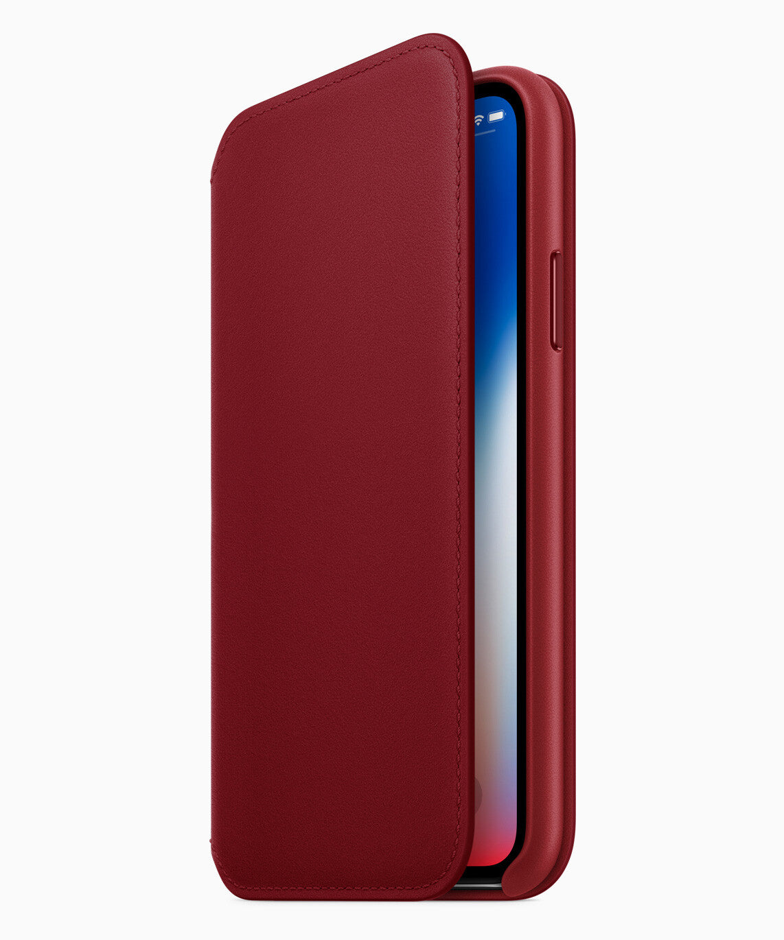 Apple iPhone X Leather Folio Case - (PRODUCT)RED