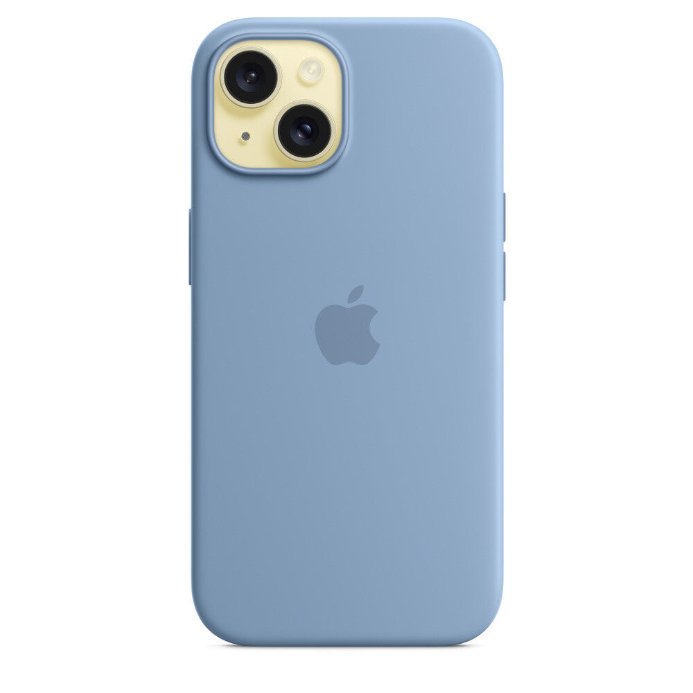 Apple iPhone 15 Silicone Case met MagSafe - Winterblauw